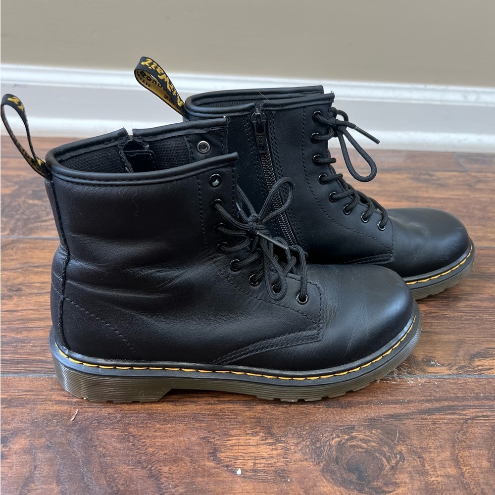 Big Kids Black Doc Martin 1460 Boots